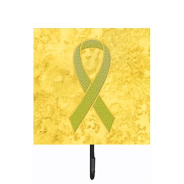 Carolines Treasures 4.25 W x 7 H In. Yellow Ribbon for Sarcoma- Bone or Bladder Cancer Awareness Leash or Key Holder AN1203SH4 - main